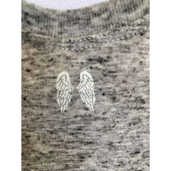 Victoria's Secret Womens Tank Top Low Open Back Gray Little Angel Wings M - Picture 5 of 10